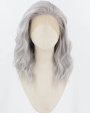 Dark Grey Curly Synthetic Lace Front Wig WW924