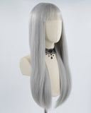 Grey Long Straight Synthetic Wig HW278