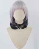 Grey Ombre Purple Synthetic Wig HW595