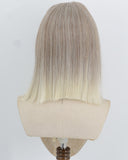 Mixed Grey Blonde Ombre Synthetic Lace Front Wig WW1066