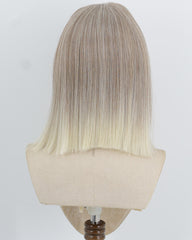Mixed Grey Blonde Ombre Synthetic Lace Front Wig WW1066