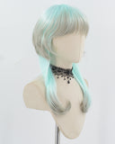 Grey Ombre Light Blue Synthetic Wig HW710