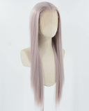 Pink Grey Synthetic Lace Front Wig WW869