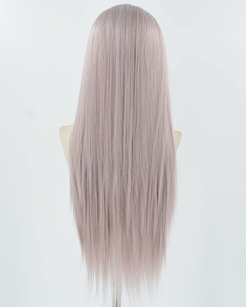 Pink Grey Synthetic Lace Front Wig WW869