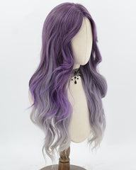 Purple Ombre Grey Synthetic Wig HW816