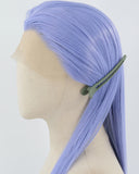 Blue Purple Long Straight Synthetic Lace Front Wig WW861