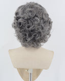 Short Wavy Grey Synthetic Lace Front Wig WW933