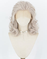 Grey Wavy Short Synthetic Lace Front Wig WW111