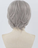 Grey Short Synthetic Lace Front Men's Wig MW024