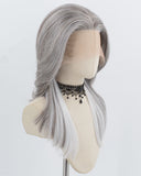 13*6 Grey Ombre White Synthetic Lace Front Wig WW1003