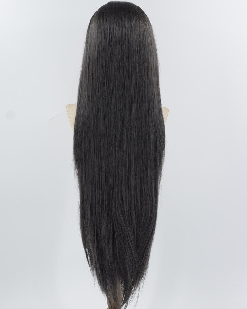 30Inch Grey Black Synthetic Lace Front Wig WW966