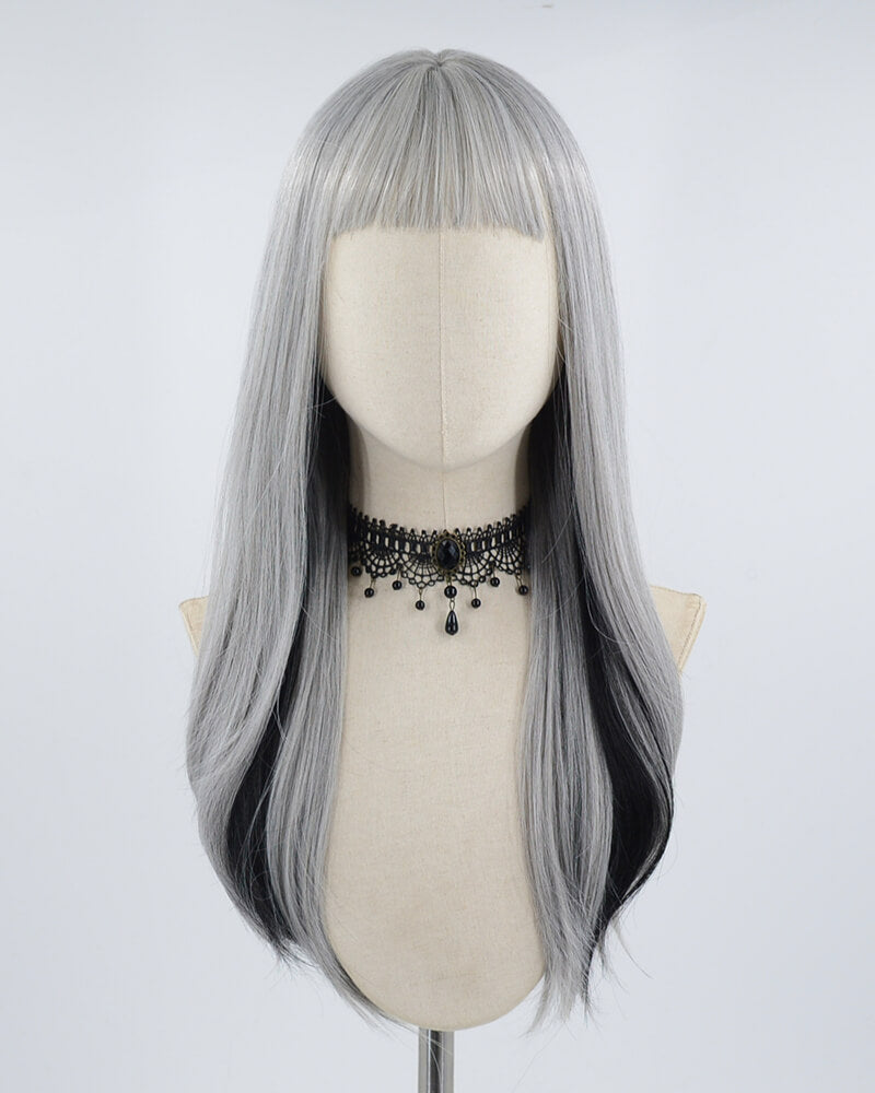 Grey Black Synthetic Wig HW253