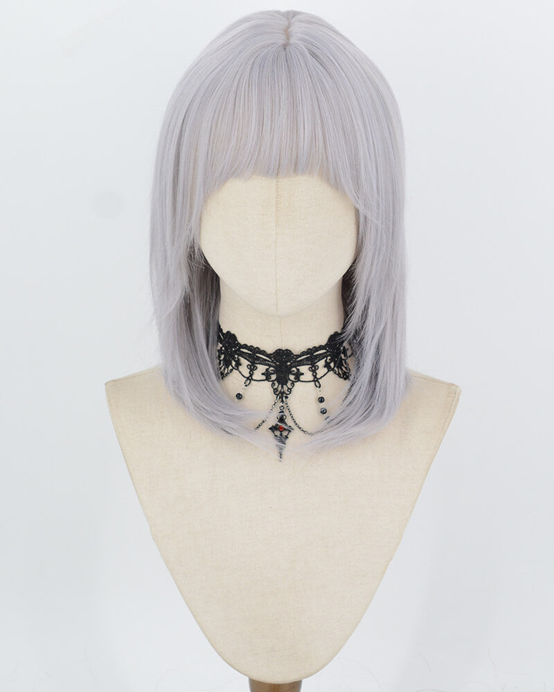 Grey Silver Synthetic Wig HW860
