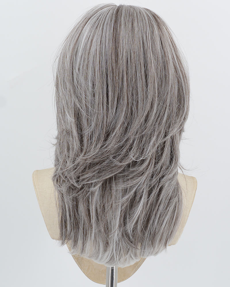 13*6 Grey Ombre White Synthetic Lace Front Wig WW1003