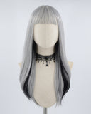 Grey Black Synthetic Wig HW253