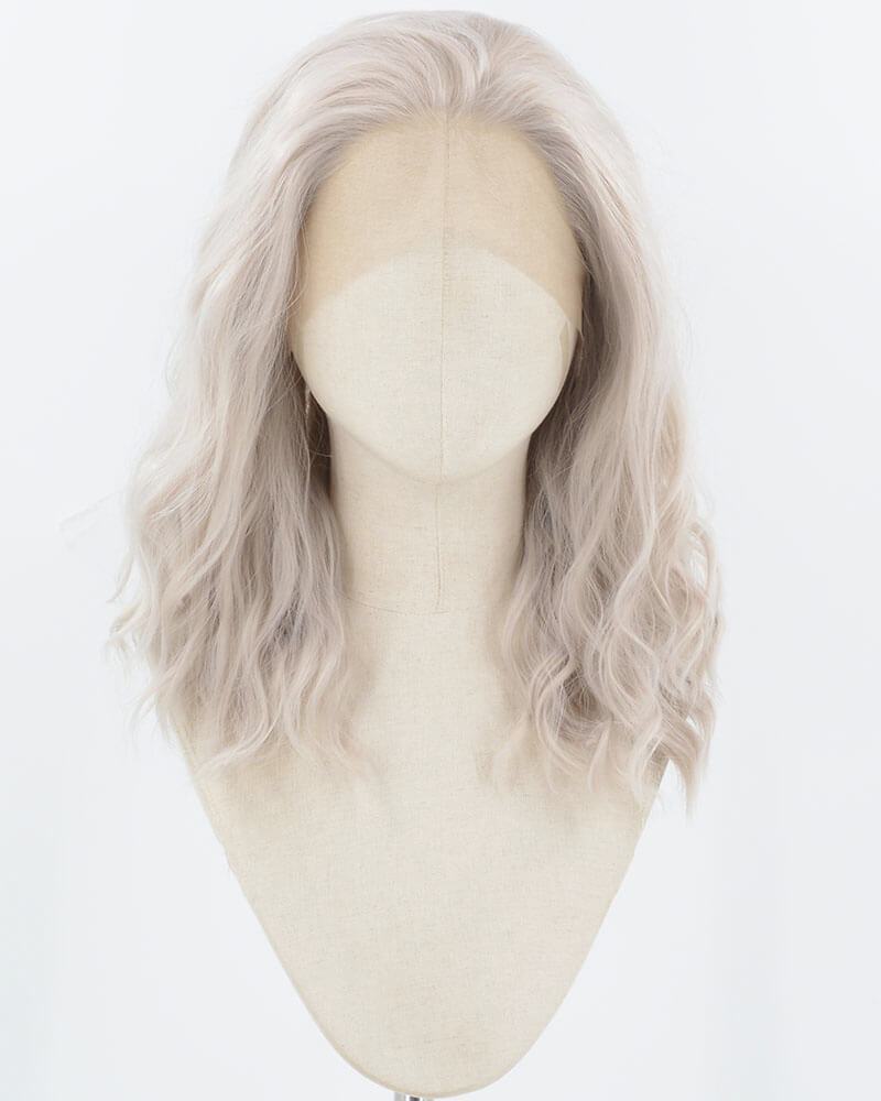 Grey Curly Synthetic Lace Front Wig WW923