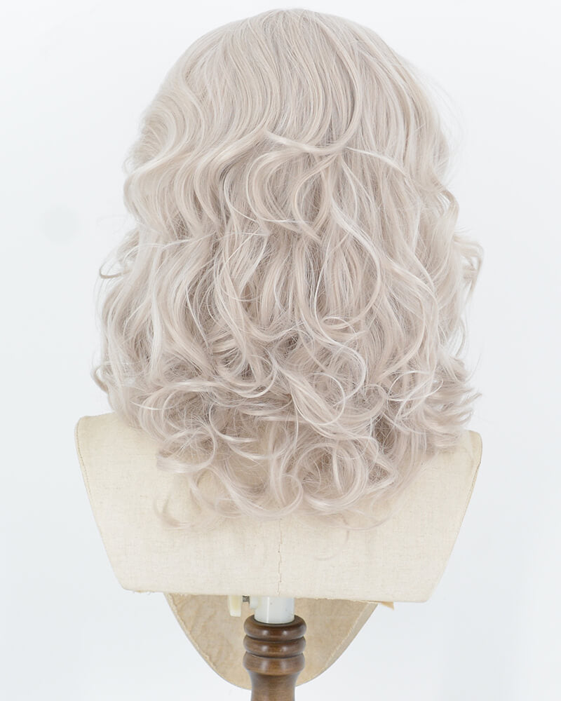 Grey Wavy Short Synthetic Lace Front Wig WW111