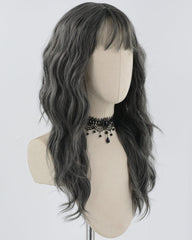 Dark Grey Wavy Synthetic Wig HW539