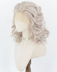 Grey Wavy Short Synthetic Lace Front Wig WW111