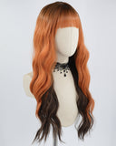 Orange Black Ombre Synthetic Wig Halloween HW307