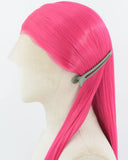 Hot Pink Synthetic Lace Front Wig WT088