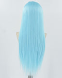 Long Blue Synthetic Lace Front Wig WW463