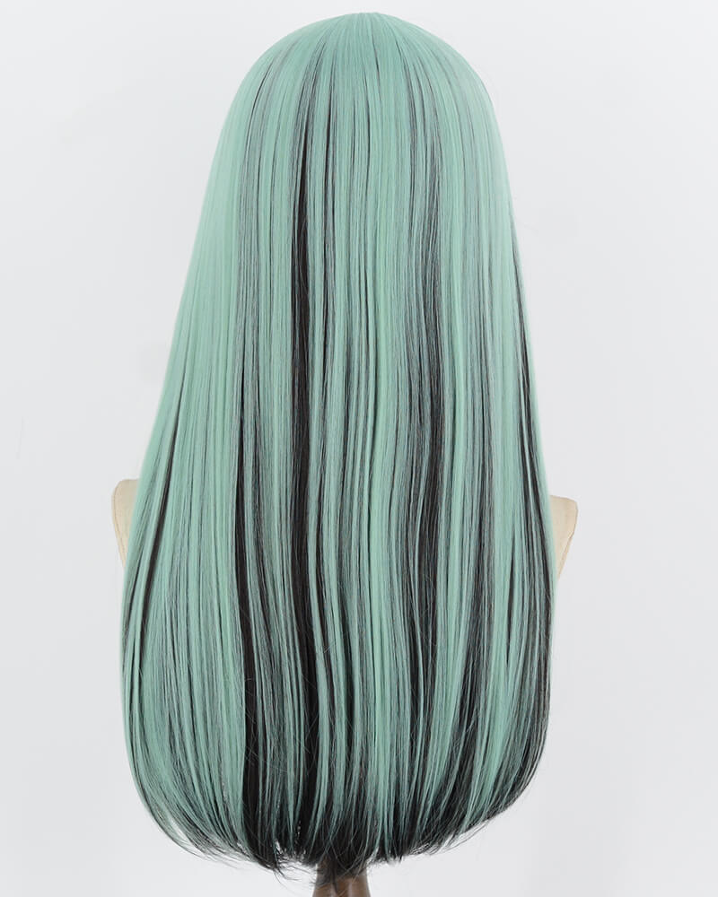 Light Green Black Synthetic Wig HW885