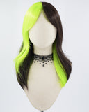 Light Green Black Synthetic Wig HW400