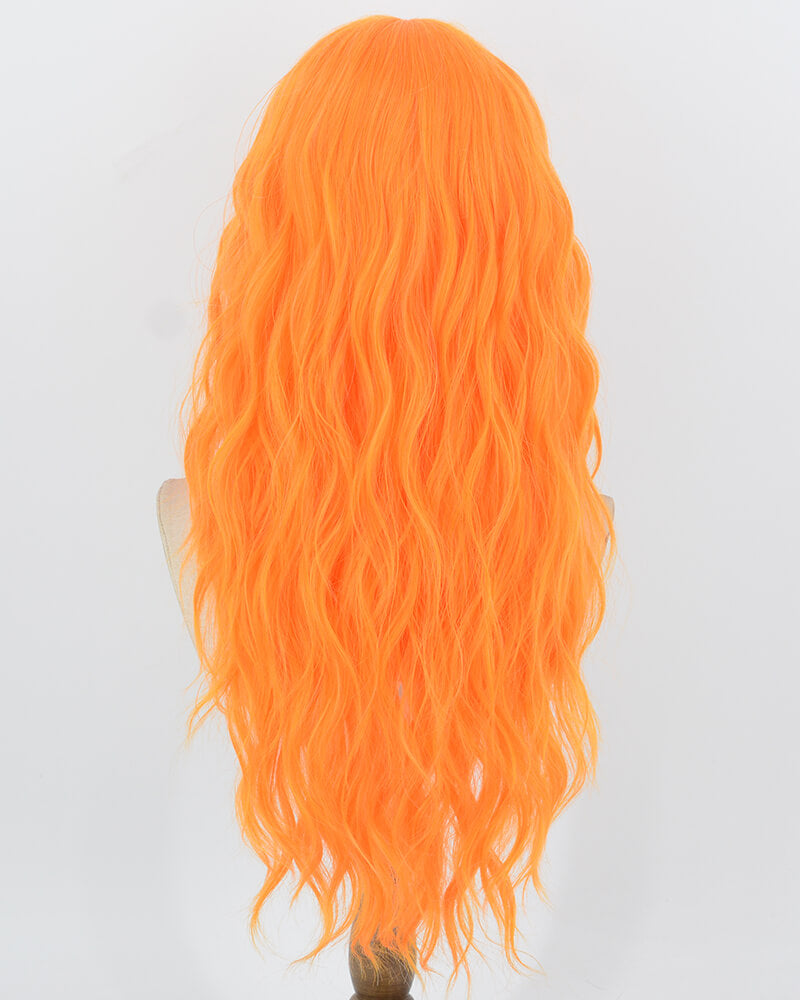 Orange Long Wavy Synthetic Wig HW867