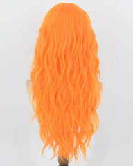 Orange Long Wavy Synthetic Wig HW867