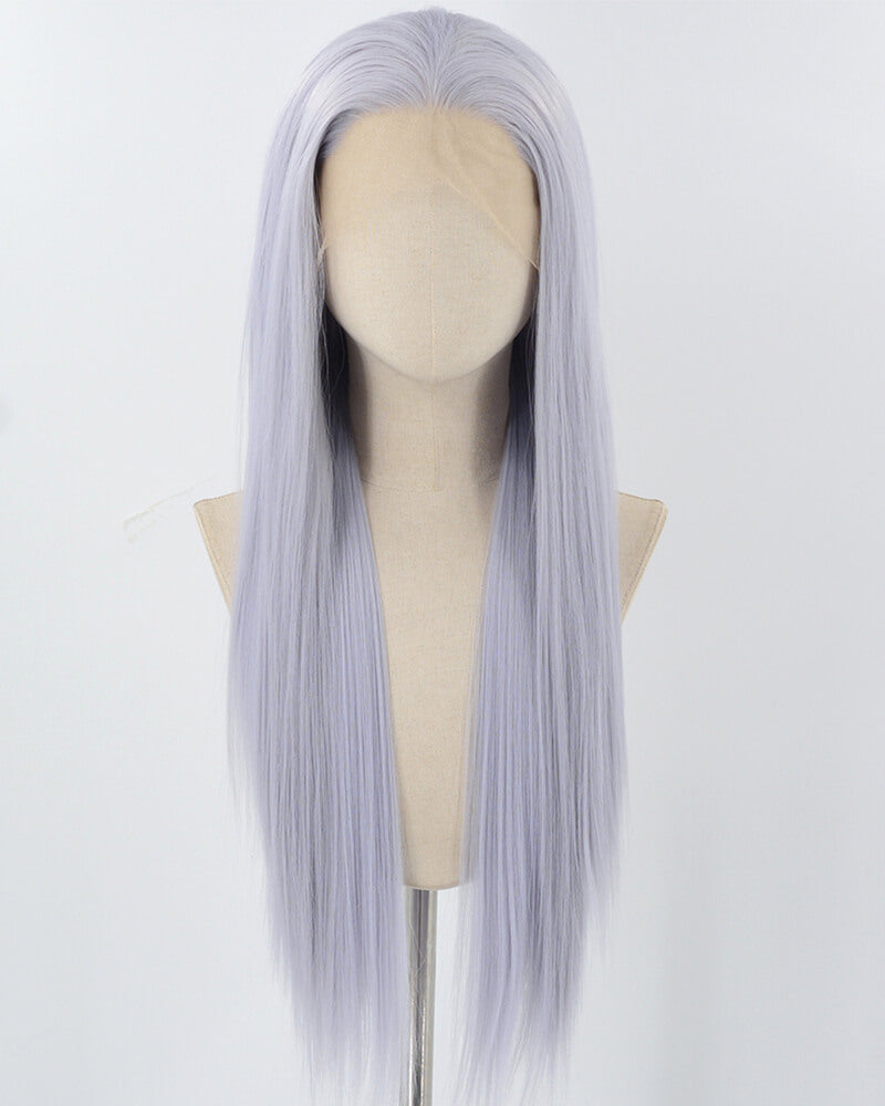 Light Lavender Synthetic Lace Front Wig WW075