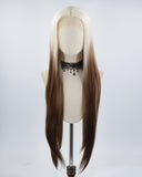 30Inch Blonde Ombre brown Synthetic Lace Front Wig WW539