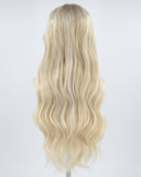 Ombre Blonde Long Synthetic Lace Front Wig WW602