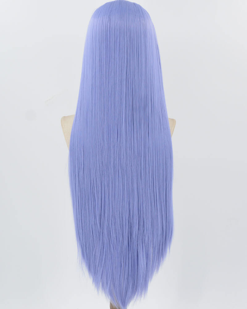 Blue Purple Long Straight Synthetic Lace Front Wig WW861