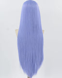 Blue Purple Long Straight Synthetic Lace Front Wig WW861