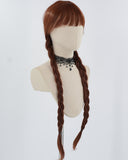 Long Brown Braid Synthetic Wig HW534