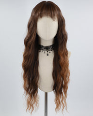 Ombre Brown Long Curly Synthetic Wig HW360