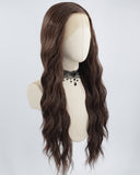 Brown Wavy Synthetic Lace Front Wig WW076