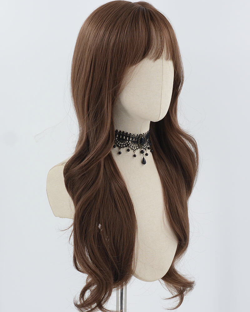 Brown Wavy Synthetic Wig HW628