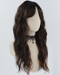 Long Brown Curly Synthetic Wig HW579