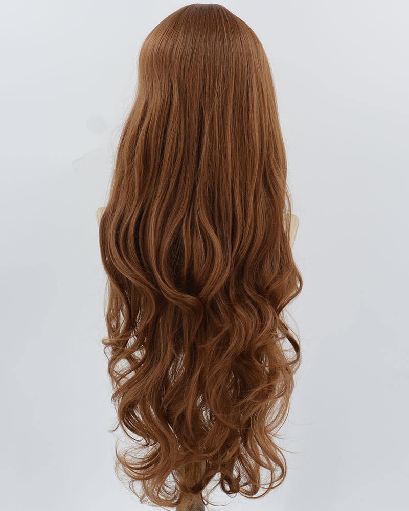 Long Brown Wavy Synthetic Wig HW659