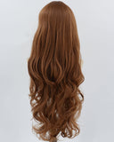 Long Brown Wavy Synthetic Wig HW659