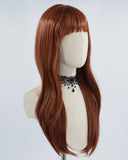 Long Auburn Red Synthetic Wig HW280