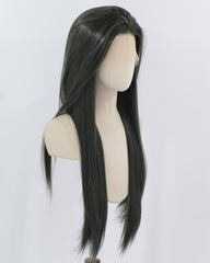 Dark Green Long Straight Synthetic Lace Front Wig WW939