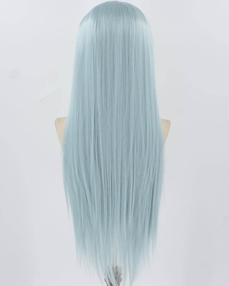Grey Green Blue Synthetic Lace Front Wig WW889