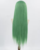 Green Long Straight Synthetic Lace Front Wig WW902