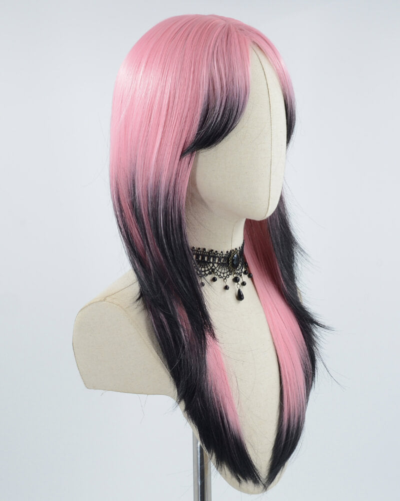 Pink Ombre Black Synthetic Wig HW265