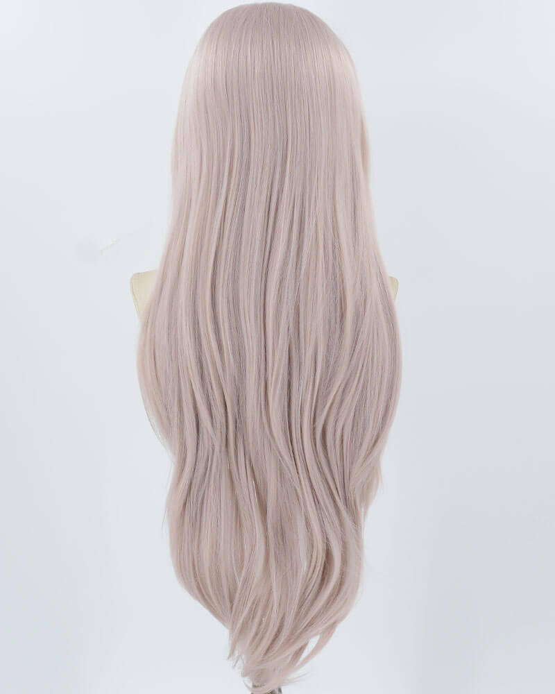 Long Pink Synthetic Lace Front Wig WW847