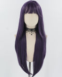 30inch Long Purple Synthetic Wig HW687