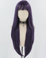 30inch Long Purple Synthetic Wig HW687